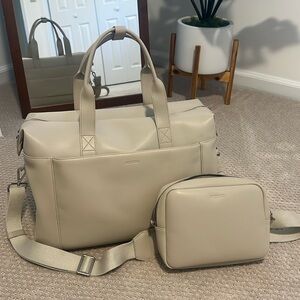 Monos Metro Duffel Cream Weekender Bag